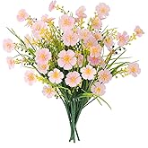MACTING 6 Bundles Spring Artificial Flowers for Outdoors UV Resistant Fake Flowers No Fade Faux Plastic Outdoor Plants for Indoor Outside Planters Garden Porch Yard Window Home Decorations