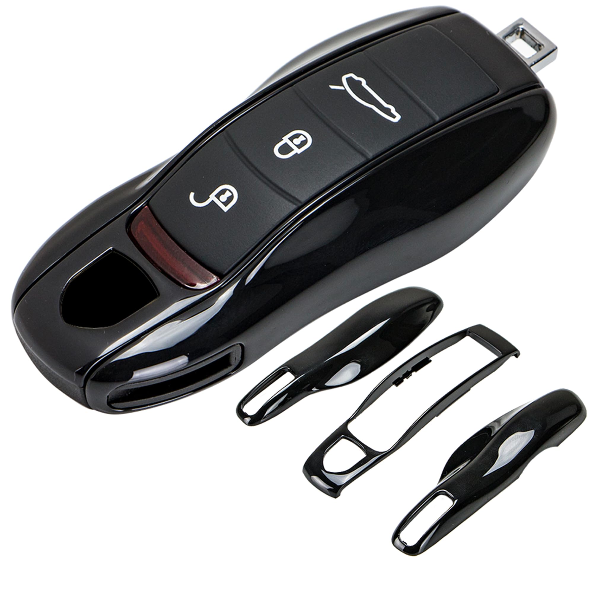 AeroBon 3-Piece Painted Key Cover/Key Fob Shell Cover Compatible with Porsche Key Shell (MK1)