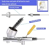 AILHOMEWELL Airbrush Cleaning Kit with Glass Pot 5 Brushes 5 Needles 3 Filters view 2