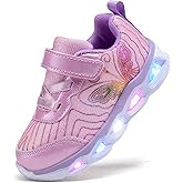 SINOSKY Toddler Girls Led Shoes Kids Light Up Sneakers