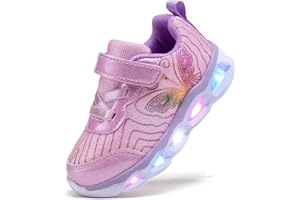 SINOSKY Toddler Girls Led Shoes Kids Light Up Sneakers