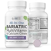 Bariatric Choice All-in-One Chewable Bariatric MultiVitamin with Iron & Calcium Citrate, Very Berry (120ct)
