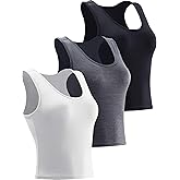 NELEUS Women's Running Crop Tank Tops Dry Fit Workout Athletic Crop Shirts Pack of 3
