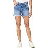 kensie Jeans Shorts for Women 5-Inch Mid Rise Shorts with Single Roll Cuff, Sizes 0-14
