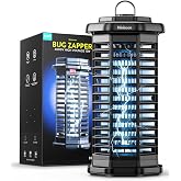 Minimoon Bug Zapper Outdoor 4000V Powerful Electric Mosquito Zapper, 15w Fly Trap Outdoor, IPX4, Corded Fly Zapper for Indoor, Yard, Backyard, Patio, Camping (Black)