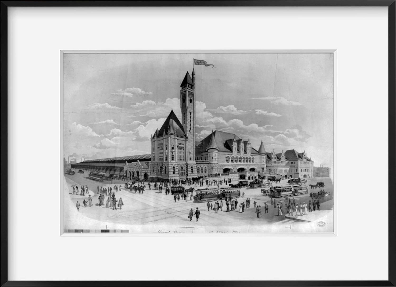 Photographs - INFINITE PHOTOGRAPHS 1894 PHOTO Grand Union Station, St. Louis, Mo. Vintage 8x10 Photograph - Ready to Frame