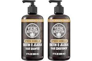 Viking Revolution - Mens Shampoo and Conditioner - Moisturizes and Strengthens - Shampoo Men and Conditioner with Vitamin B5,