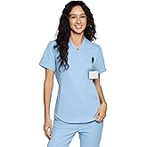 Acadia Louise Scrub Top for Women: Slim Fit, V-Neck, 2 Pockets, High Performance, Easy Care