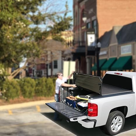 Amazon Com Leader Accessories 5 5ft Tri Fold Tonneau Cover Compatible With 2004 2014 Ford F 150 Truck Supercrew Cab 5 5 Short Bed Automotive