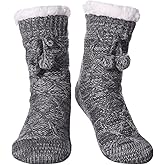 Yebing Womens Non Slip Slipper Socks Winter Warm Soft Cozy Fuzzy Fleece-lined Grippers Home Socks