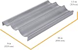 Chicago Metallic Commercial II Perforated Baguette Pan 3 Cavity 15 inch Aluminum view 2