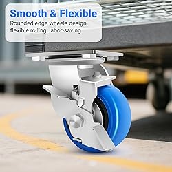 W B D WEIBIDA 4 Inch Heavy Duty Casters, Smooth