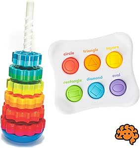 Amazon.com: Fat Brain Toys SpinAgain & Dimpl Duo Toddler ...