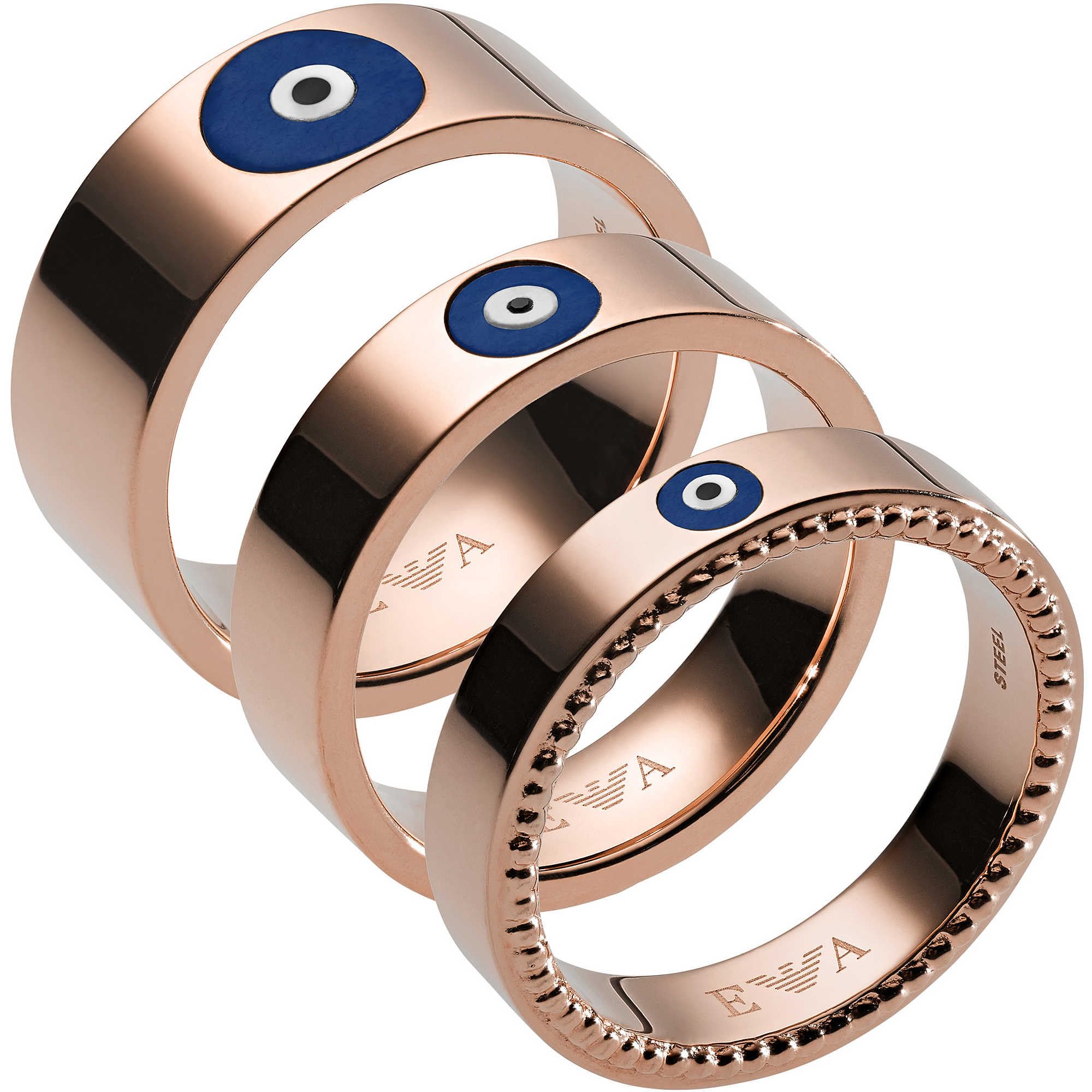 Emporio Armani Women Stainless Steel Stacked Ring - EGS2528221-5.5