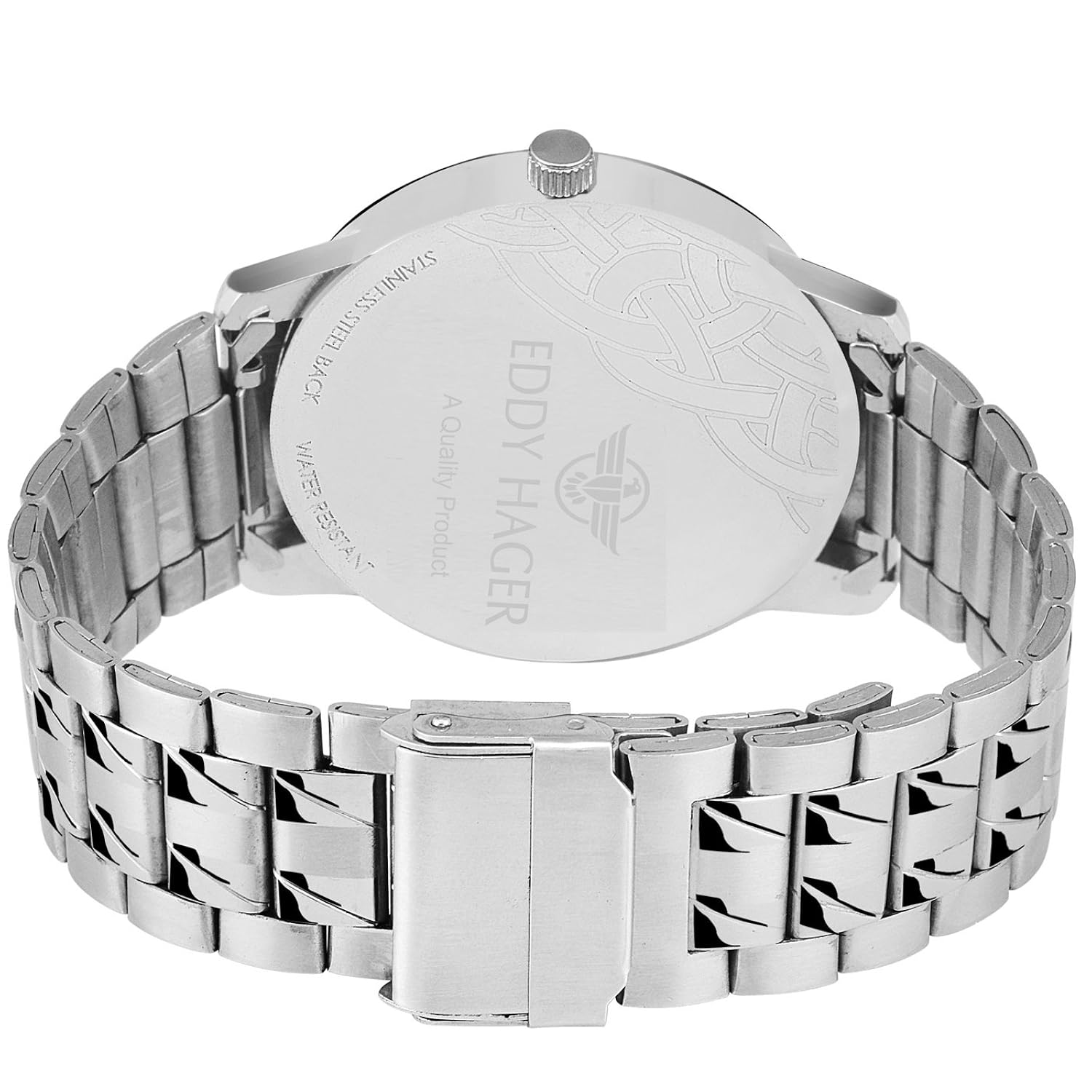 eddy hager blue day and date men's watch eh-238-bl