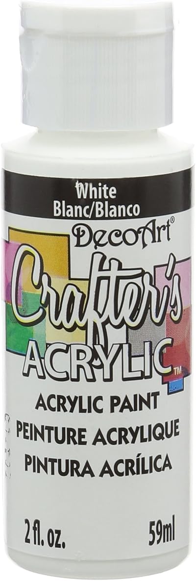 DecoArt Crafter's Acrylic White 59ml – Versatile Craft Paint
