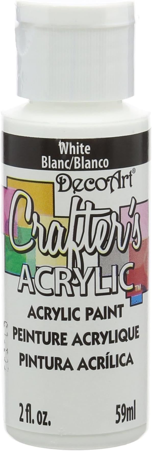 DecoArt Crafter's Acrylic White 59ml – Versatile Craft Paint