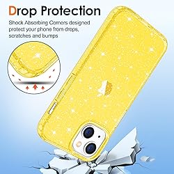 Hython Case for iPhone 15 Plus Case Glitter, Cute