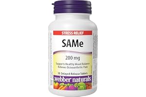 Webber Naturals SAMe 200 mg, 30 Tablets, Helps Support Healthy Mood Balance, Delayed-Release Formula