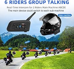 QSPORTPEAK V6 Plus Motorcycle Intercom Headset