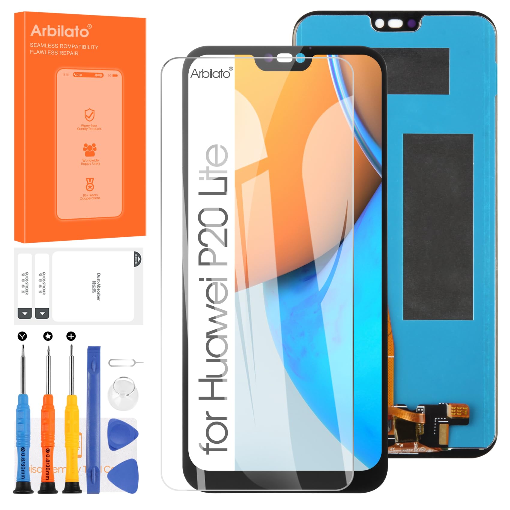 Arbilato For Huawei P20 Lite Screen Replacement LCD Display Touch Screen Digitizer Assembly for Huawei P20 Lite/Nova 3e ANE-LX2 ANE-L22 ANE-LX1 ANE-L21 ANE-AL00 5.84"