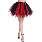 Adult Women 80's Tutu Skirt Layered Tulle Petticoat Halloween Tutu
