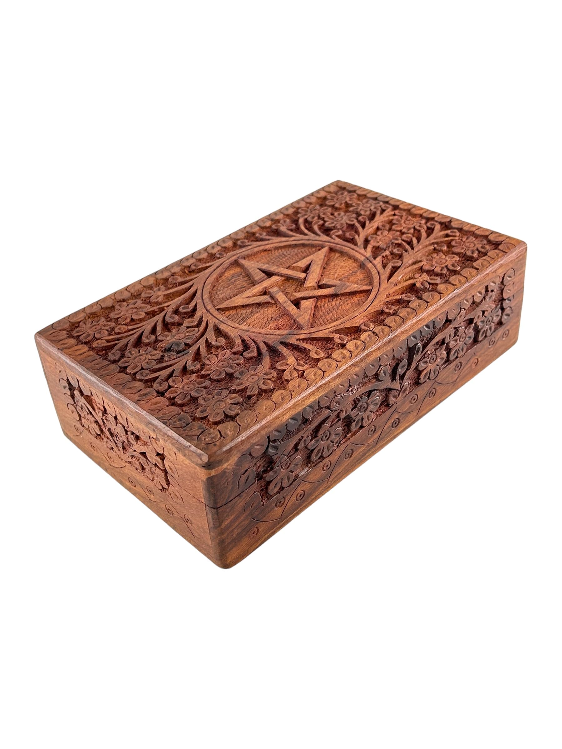 S.B.ARTS Intricately Hand Crafted Premium Wood Elephant Jewellery Box-Trinket Box for Ladies-Jewellery Storage Box-Antique Look-Traditionally Handcrafted-Home Decor Accessories Style2