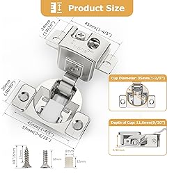 Furniware 30 Pieces 1-5/16 in Overlay Soft Close