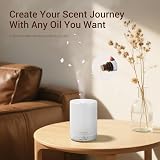 ASAKUKI 300ml Essential Oil Diffuser Ultrasonic Aromatherapy White Oak Grain view 6