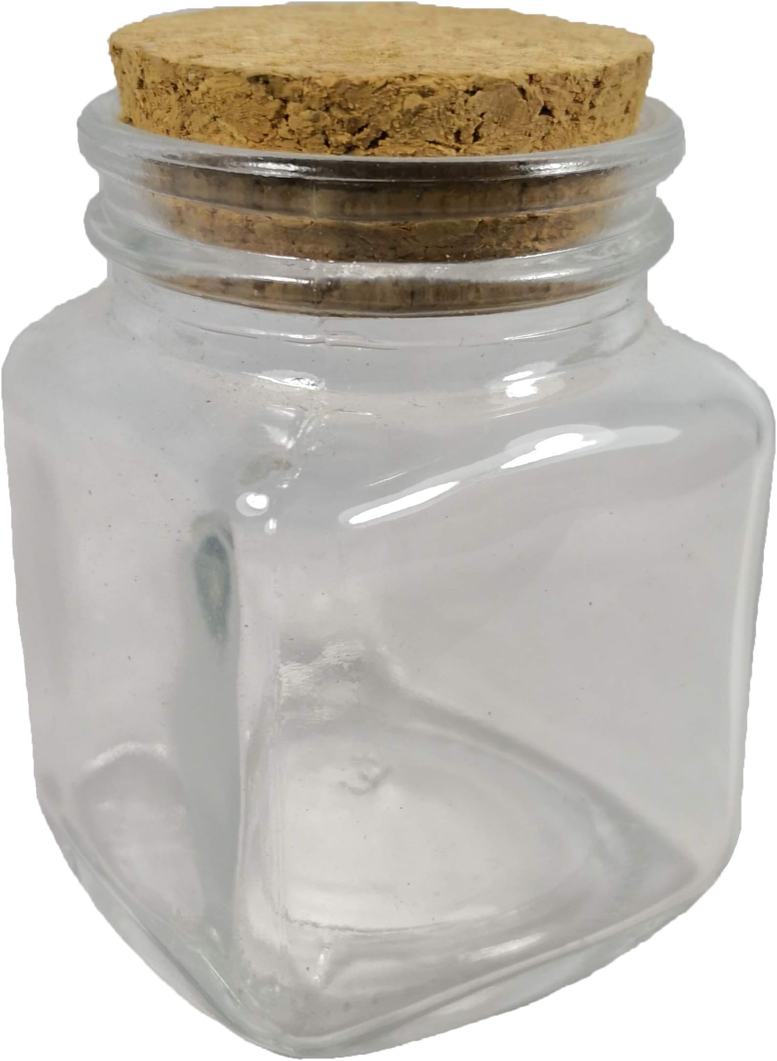 Set of 12 Pieces, Large Glass Jar with Cork Stopper 5 x 7 cm