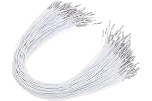 Toyvian 100Pcs Elastic Mask Ropes with Metal Ends 13.8 Inch Elastic Cord for DIY Hat Chin Strap Mask Making and Crafting for 