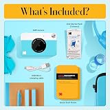 Kodak Printomatic Full-Color Instant Camera Blue 5MP Zink 2x3 Sticky-Back view 3
