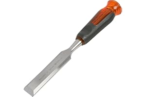 Buck Bros. 74816 1-Inch Wood Chisel, Full Tang Wood Carving Tools, Woodworking Tools for Carpentry, Trim Work, and DIY Projects, Hardened Steel Blade, Beveled Edge, Durable Non-Slip Handle