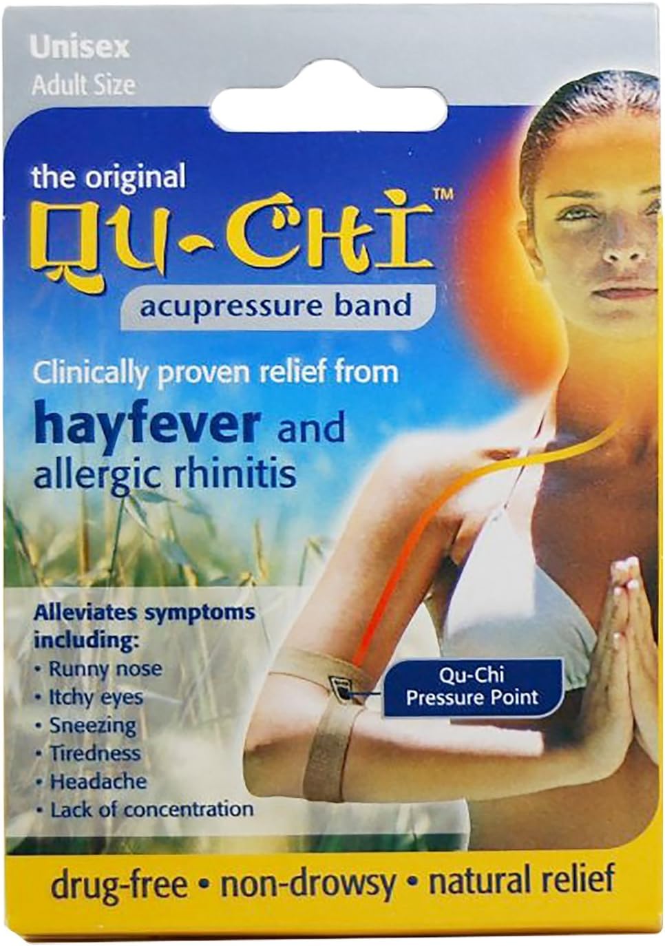 Qu-Chi Acupressure Band - Relief From Hayfever & Allergic Rhinitis - PINK COLOUR - Image 3