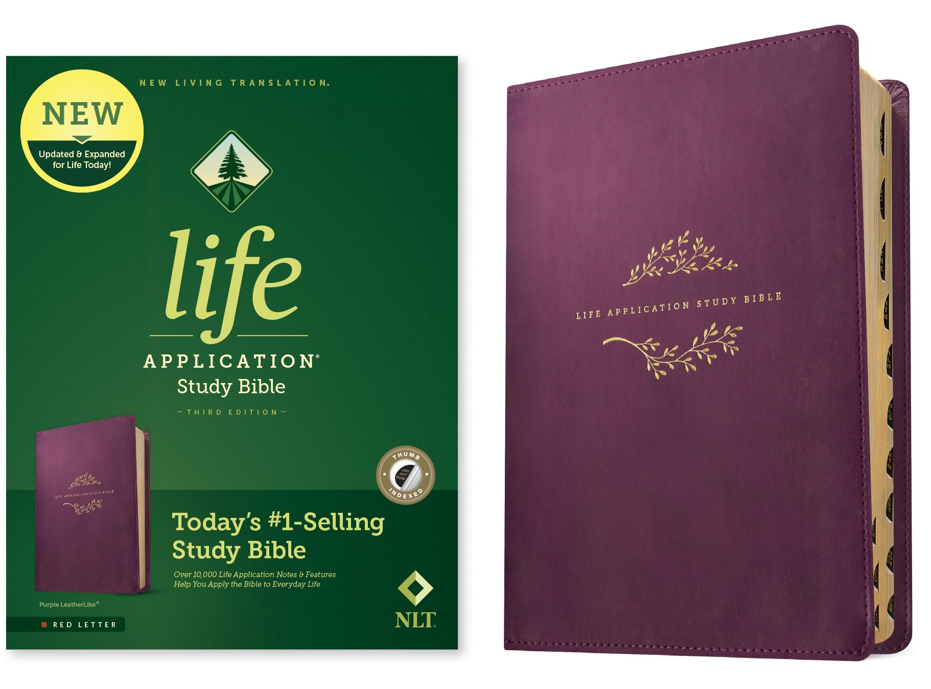 NLT Life Application Study Bible, Third Edition (LeatherLike, Purple, Indexed, Red Letter) NLT Life Application Study Bible, Third Edition (LeatherLike, Purple, Indexed, Red Letter) Imitation Leather