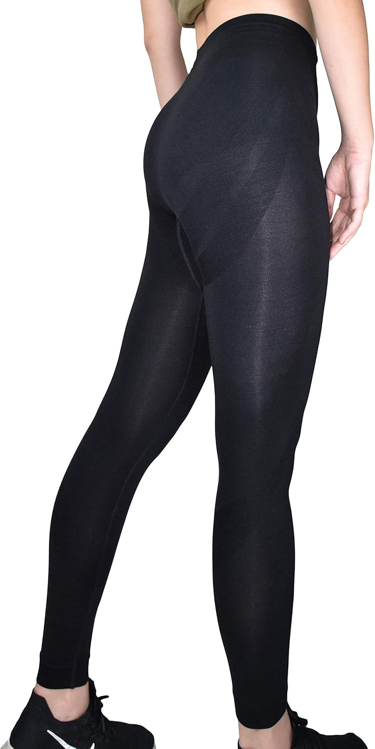 Vital Salveo- Women High Waist Tummy Compression Recovery Fitness Running Yoga Slimming Leggings-L/XL, Black, XL Slim - Image 3