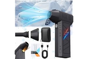 FUNAPRICITY Snow Whiz Led Turbo Blower,Mini Turbo Snow Blower, Snowwhiz Turbos Blower Hand Held,Turbo Breeze Electric Blowers with Led, Air Duster Cordless Cleaner for Car,Home,Keyboard,Computer