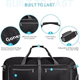 Gonex 150L Large Foldable Duffle Bag Shoes Compartment Black view 3