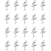 Ruwado 50 Pcs Dolphin Charms for Jewelry Making Metal 2.8 x 1.5 cm Small Ocean Sea Fish Animal Pendants for DIY Necklace Bracelets Key Rings Earring Keychain