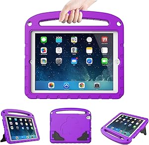 LTROP Universal Case for iPad Mini 1 2 3 4 5 - Light Weight Shock Proof Handle Friendly Convertible Stand Kids Case for iPad Mini 5th/ 4th/ 3rd/ 2nd/ 1st Generation - Purple