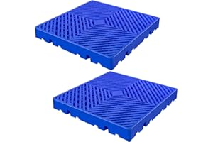 TMINEL Plastic Pallets for Basement Storage Lightweight Plastic Pallets with Plastic Grate Nestable Plastic Pallets for Indoor and Outdoor Waterproof Storage (2pcs-15.74 * 15.74 * 1.96in)