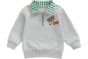 Afunbaby Toddler Baby Boy Christmas Outfit Sweatshirt Gingerbread Man Embroidery Sweater Pullover Fall Xmas Top Clothes