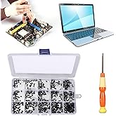 NTSDD 450 Pcs Laptop Screws Kit, 15 Sizes M2 M2.5 M3 with Storage Box | Includes M2, M2.5 and M3 screws in 15 sizes, 30 pcs each; labeled box keeps laptop and electronics repairs organized