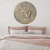 Trintion Garden Thermometer Clock Bronze 30cm Vintage Style Weatherproof view 6