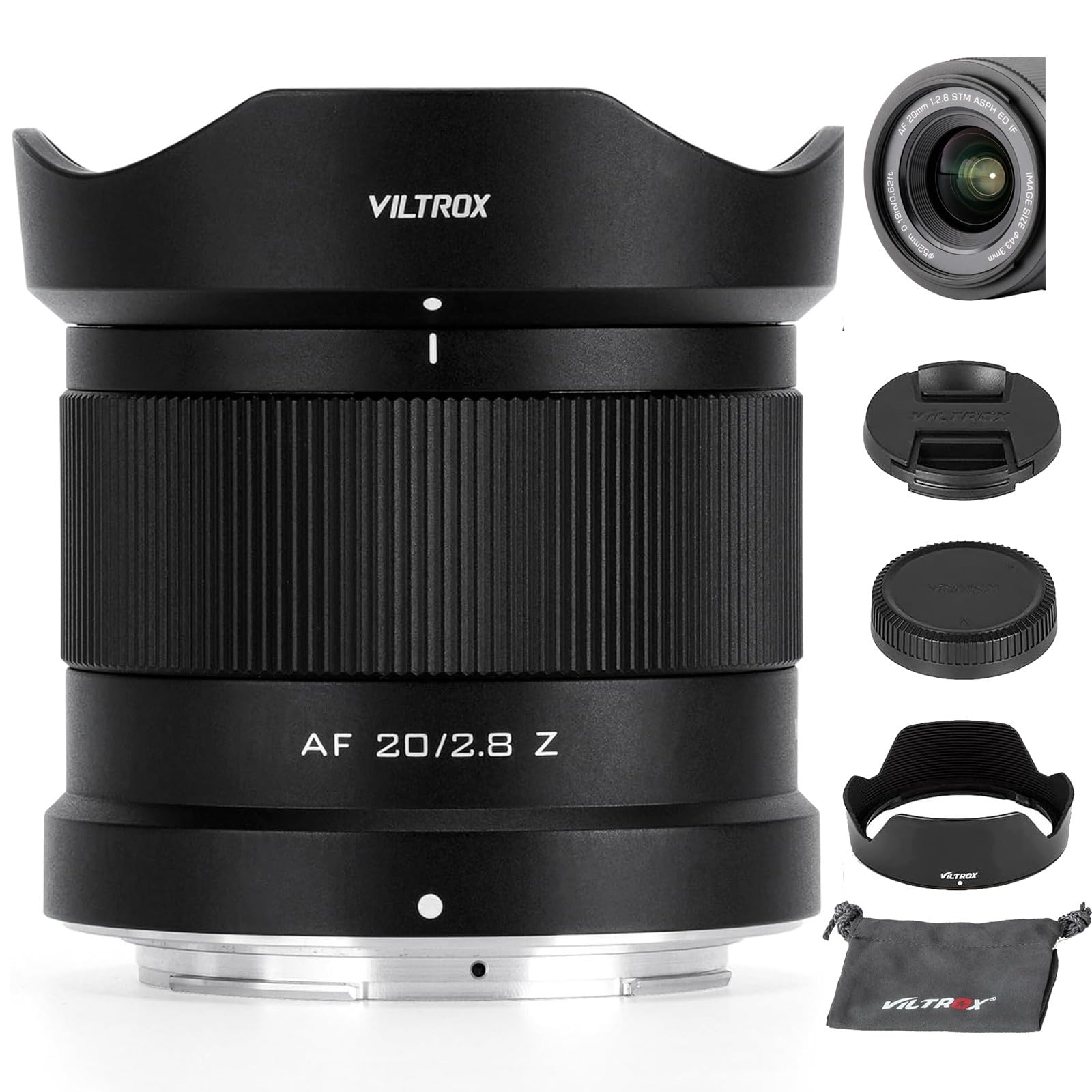 VILTROX 20mm F2.8 f/2.8 Z-Mount Lens, Full Frame Wide Angle Prime Auto Focus Lens for Nikon Z-Mount Cameras ZF Z8 Z9 Z6 Z7 Z6II Z7II Z5 Z5II ZFC Z30