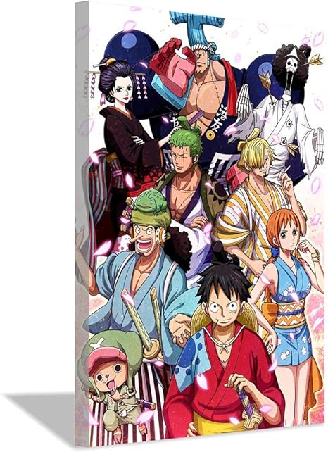 Amazon Co Jp ワンピース ポスター アニメポスターキャンバスクラシックプリント家の装飾絵画壁アート写真ギフト装飾30x45cm 12x18inch 内枠壁画8 ホーム キッチン