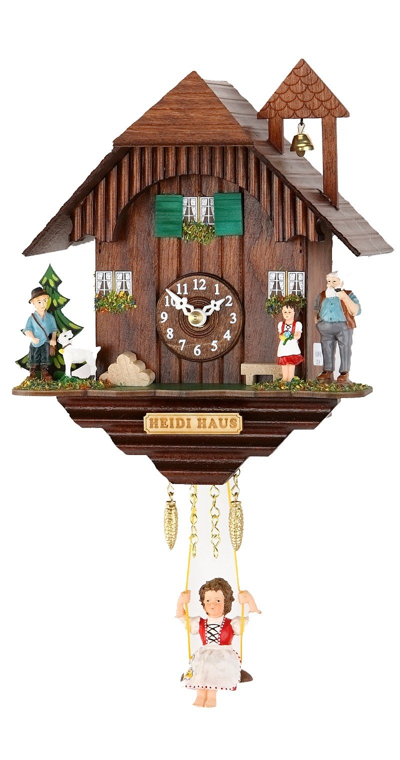 Trenkle Kuckulino Black Forest Miniature Clock with Quartz Movement and Cuckoo Song TU 2049 SQ