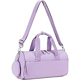 Mini Gym Bag for Women Girls Cute Small Duffle Bag 12'' with Multifunctional Pockets Workout Sport Bags Dance,Fitness,Yoga (B-Purple)