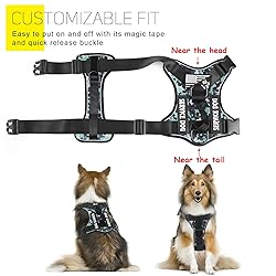 Demigreat Service Dog Harness, Reflective Dog Vest