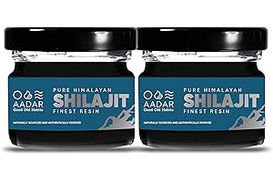 AADAR Ayurveda Pure & Natural Himalayan Shilajit Resin Helps Boost Immunity, Energy & Metabolism (Contains 85+ Minerals & More Than 30% fulvic Acid Content) 15gm (Pack of 2)
